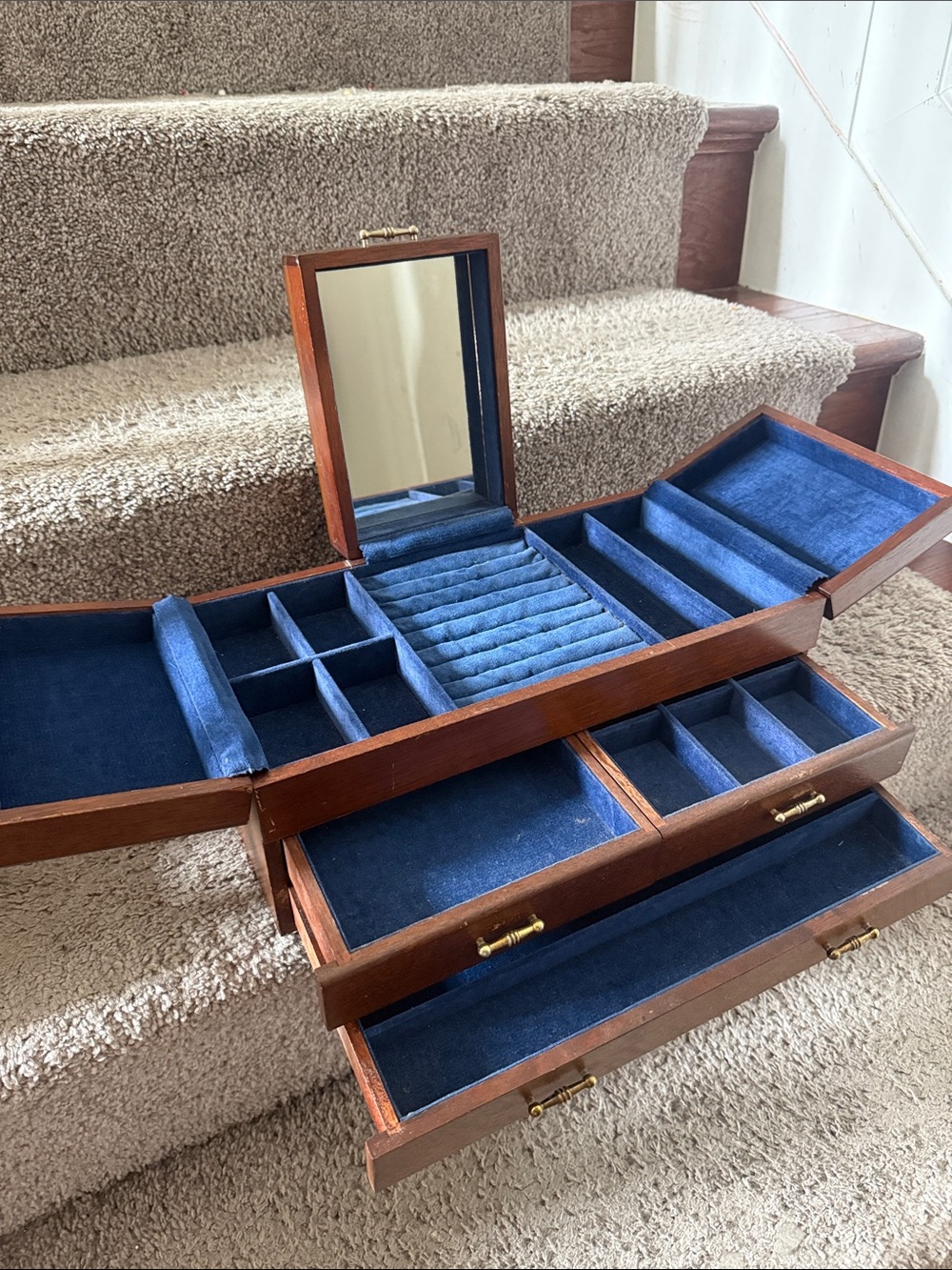 Vintage MCM Cantilever Jewelry Storage Box